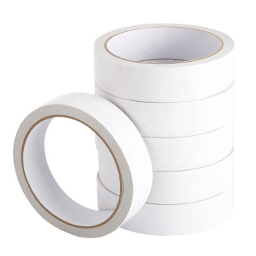 10mm Width High Temperature Resistance White Adhesive 80mic Double Sided Tissue Tape For Sealing